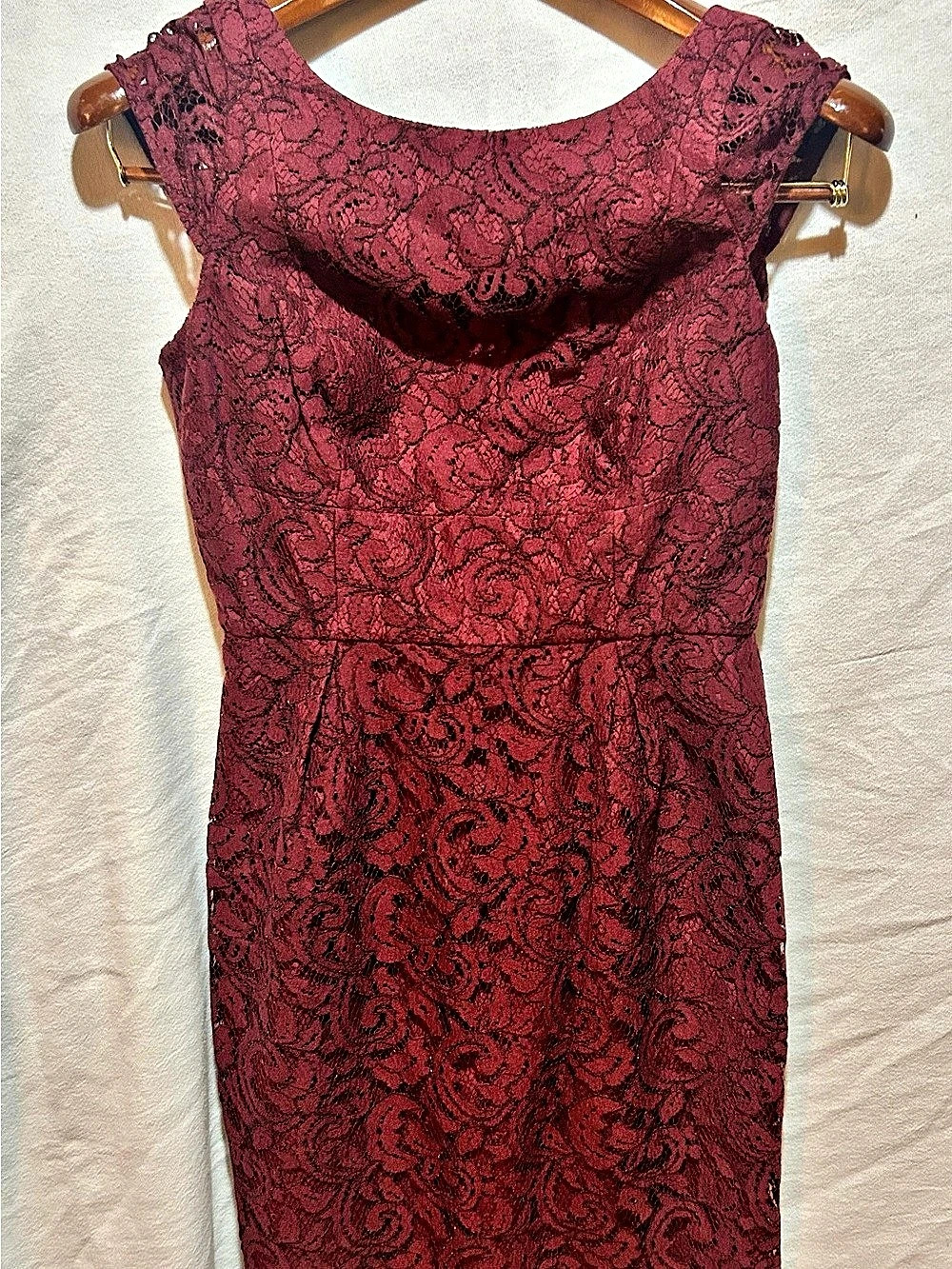 J.Crew Burgundy Lace Sheath Dress 4 Cap Sleeve Lined Cocktail Wedding